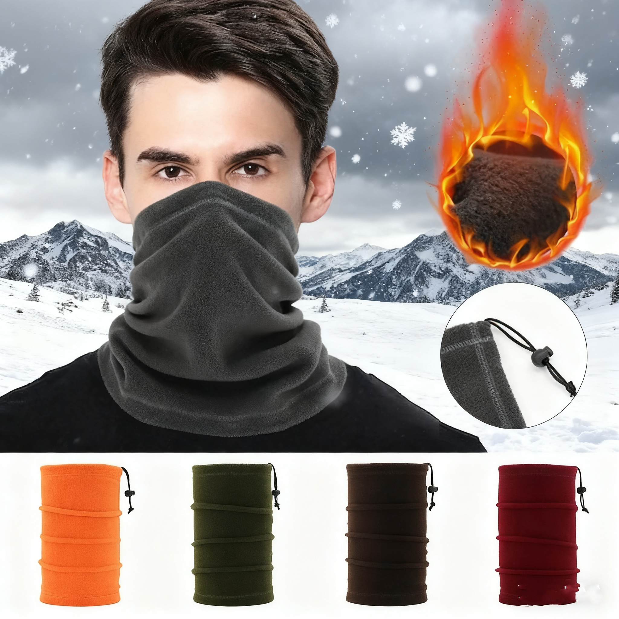 Winter Face Cover Neck Gaiter  - Neck Gaiter Fleece ulasan dan harga
