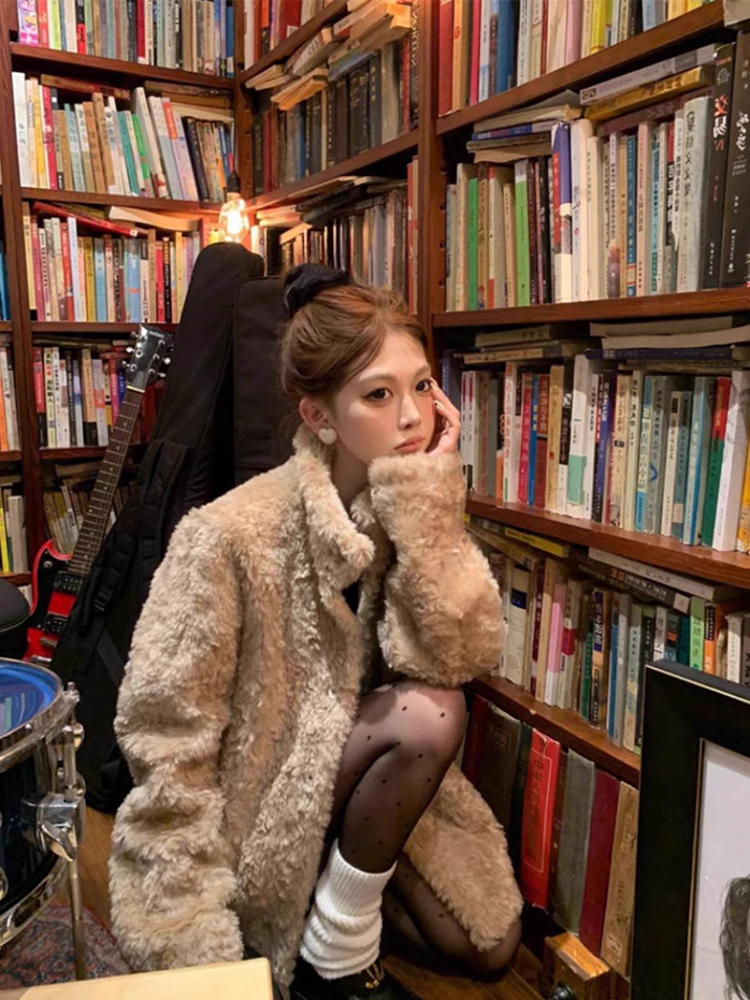 Lamb Wool Jacket Coat Woman Wa - Wool Coat Peacoat ulasan dan harga