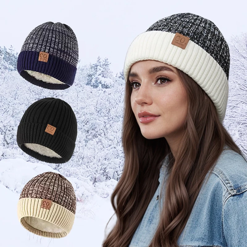 Women Brimless Cap Women Men W - Knit Beanie Hat Warm ulasan dan harga