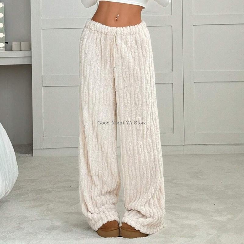  Soft Fuzzy Sleep Pants Comfor - Corduroy Pant Warm ulasan dan harga