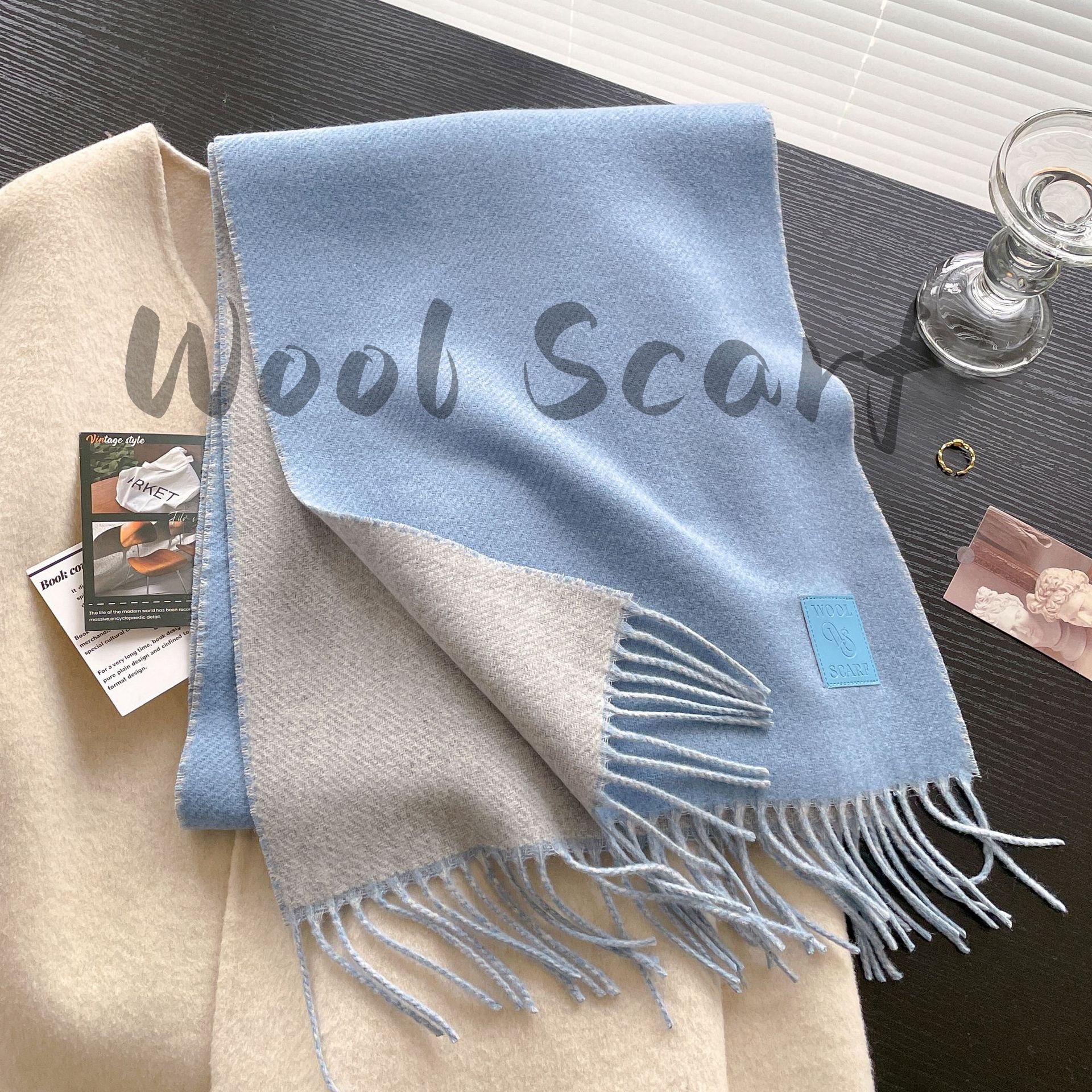 NEW Wool Winter Thick Warm Sca - Cashmere Pashmina Wrap ulasan dan harga