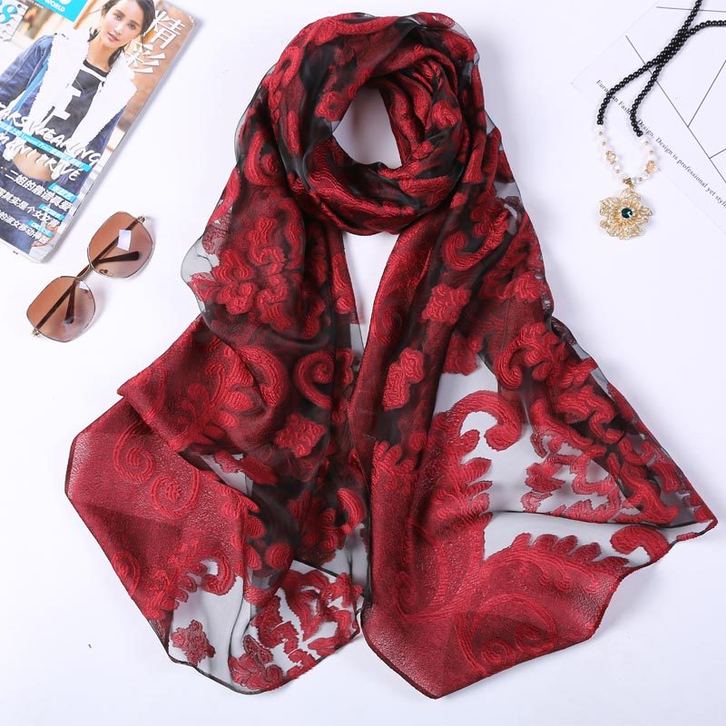 Hot Selling 180*70 Organza Sil - Shawl Wrap Winter ulasan dan harga