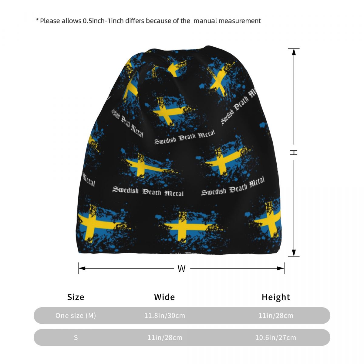 Swedish Death Metal Band Black - Knit Beanie Hat Warm ulasan dan harga