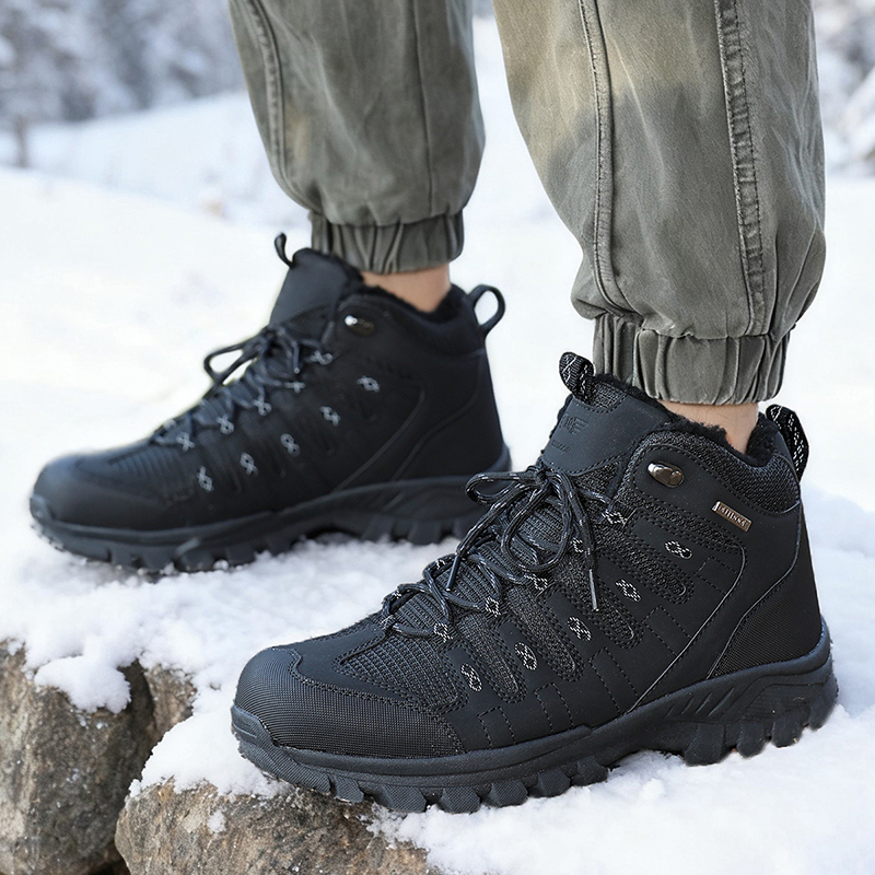 Winter Men's Boots Warm Plush  - Waterproof Winter Boot ulasan dan harga
