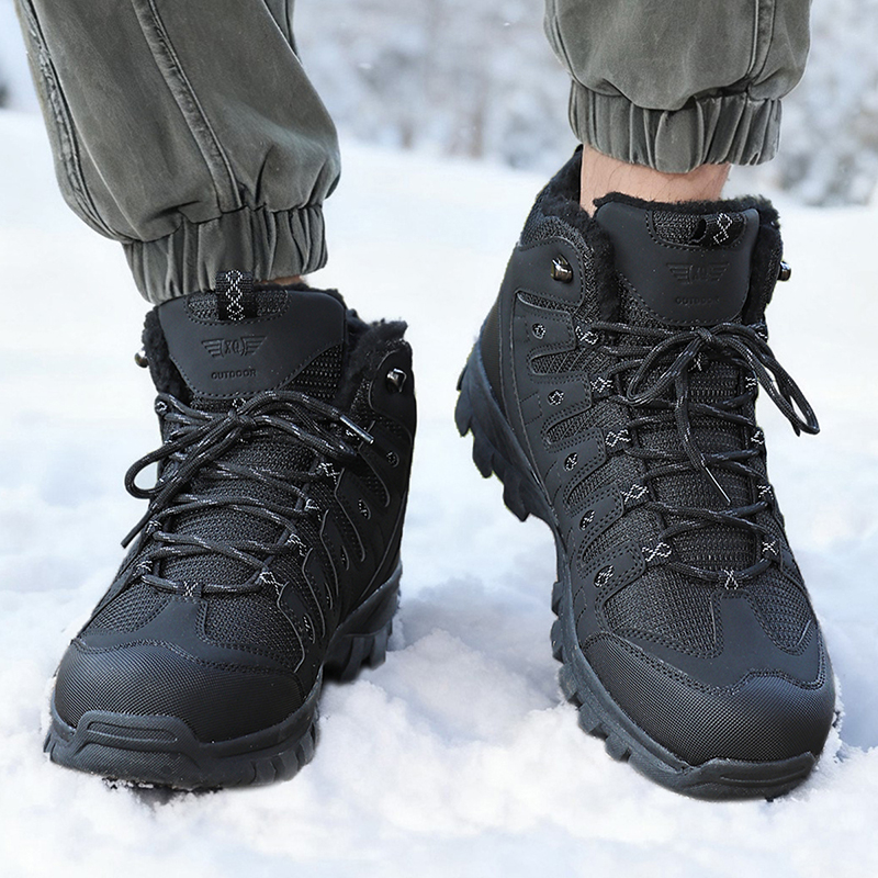 Winter Men's Boots Warm Plush  - Waterproof Winter Boot ulasan dan harga