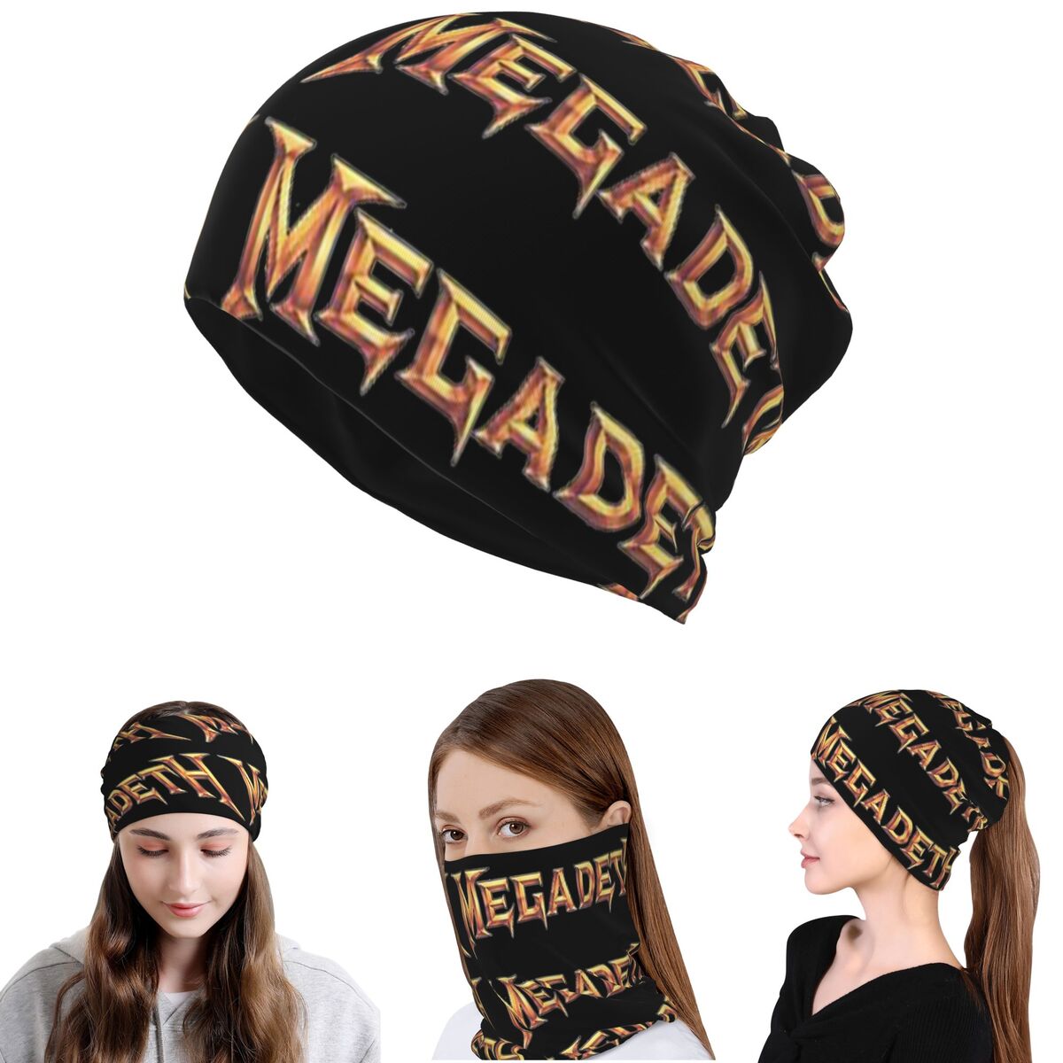 Megadeths Logo Bandana Neck Ga - Knit Beanie Hat Warm ulasan dan harga