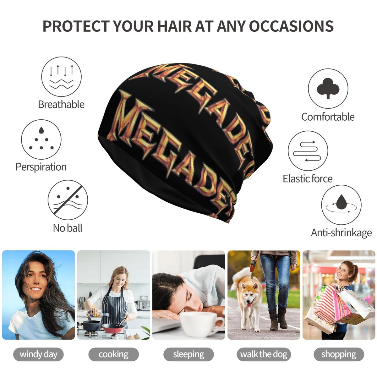 Megadeths Logo Bandana Neck Ga - Knit Beanie Hat Warm ulasan dan harga