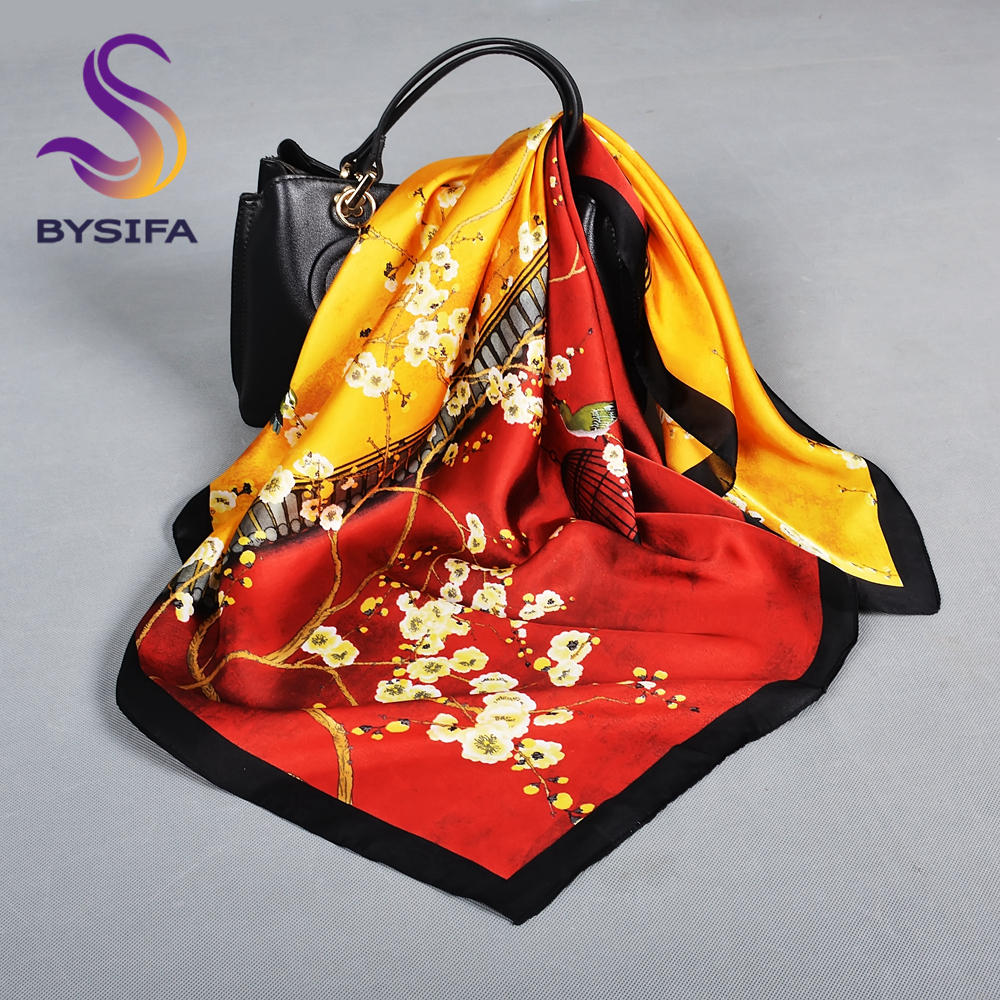 BYSIFA Letters Silk Scarf Shaw - Shawl Wrap Winter ulasan dan harga