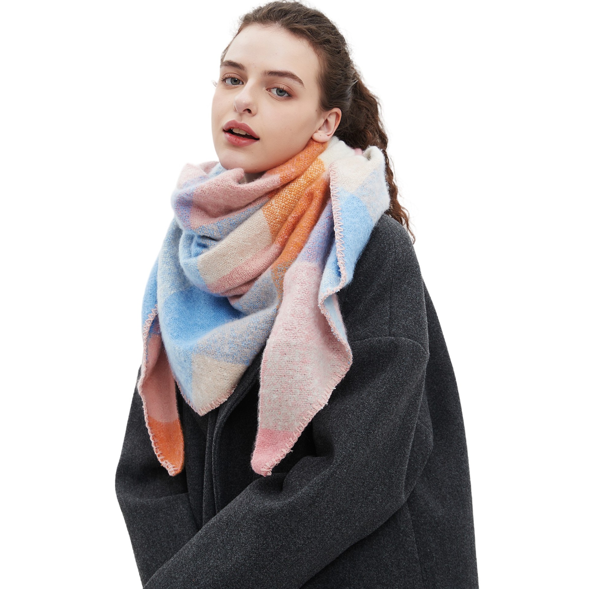 Women's Plaid Scarf Shawl  Sho - Shawl Wrap Winter ulasan dan harga