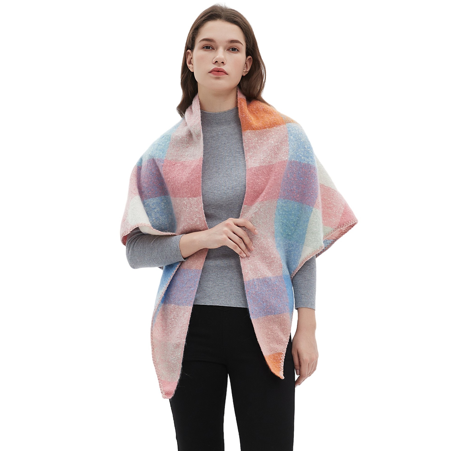 Women's Plaid Scarf Shawl  Sho - Shawl Wrap Winter ulasan dan harga