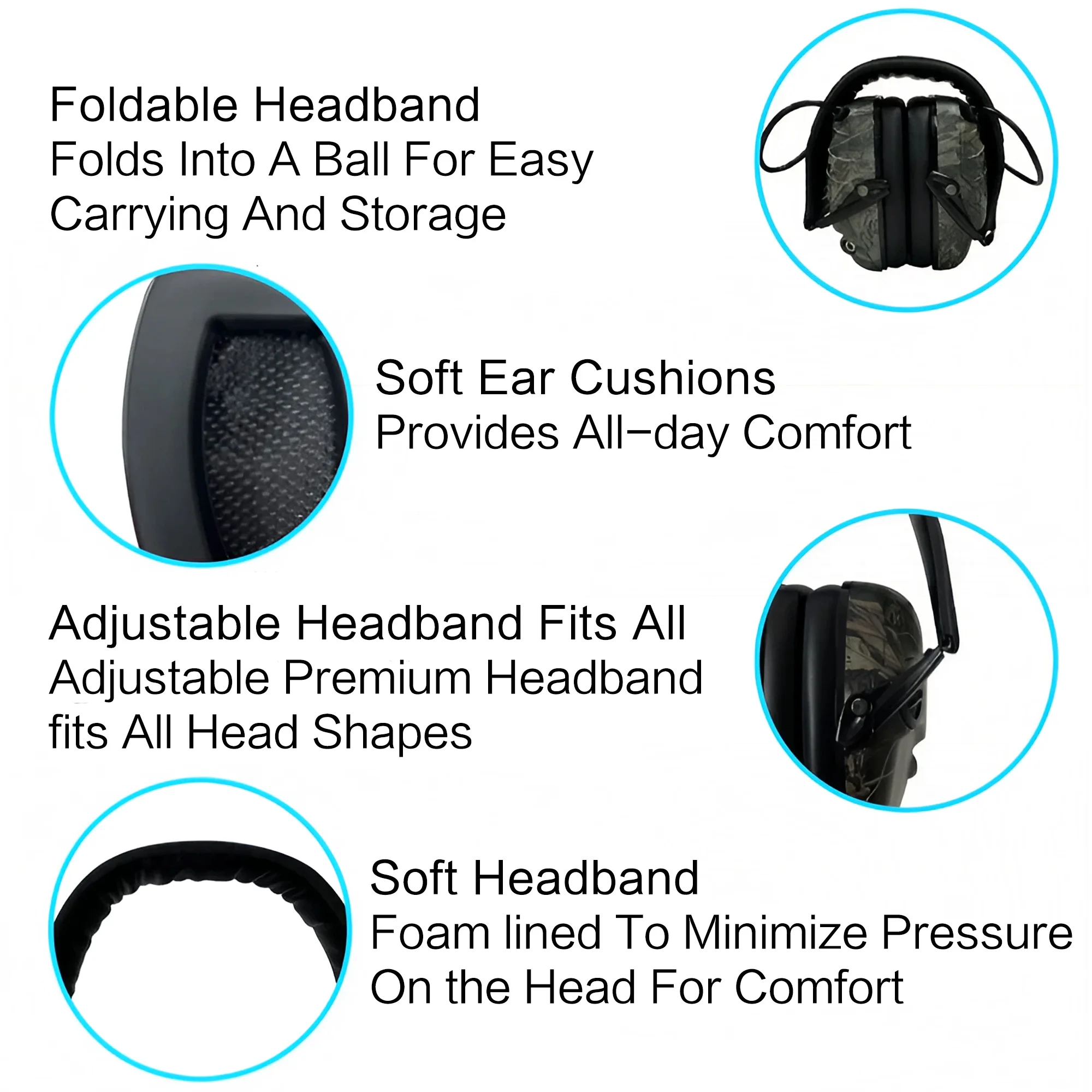Outdoor Tactical Electronic Ea - Earmuffs Foldable ulasan dan harga