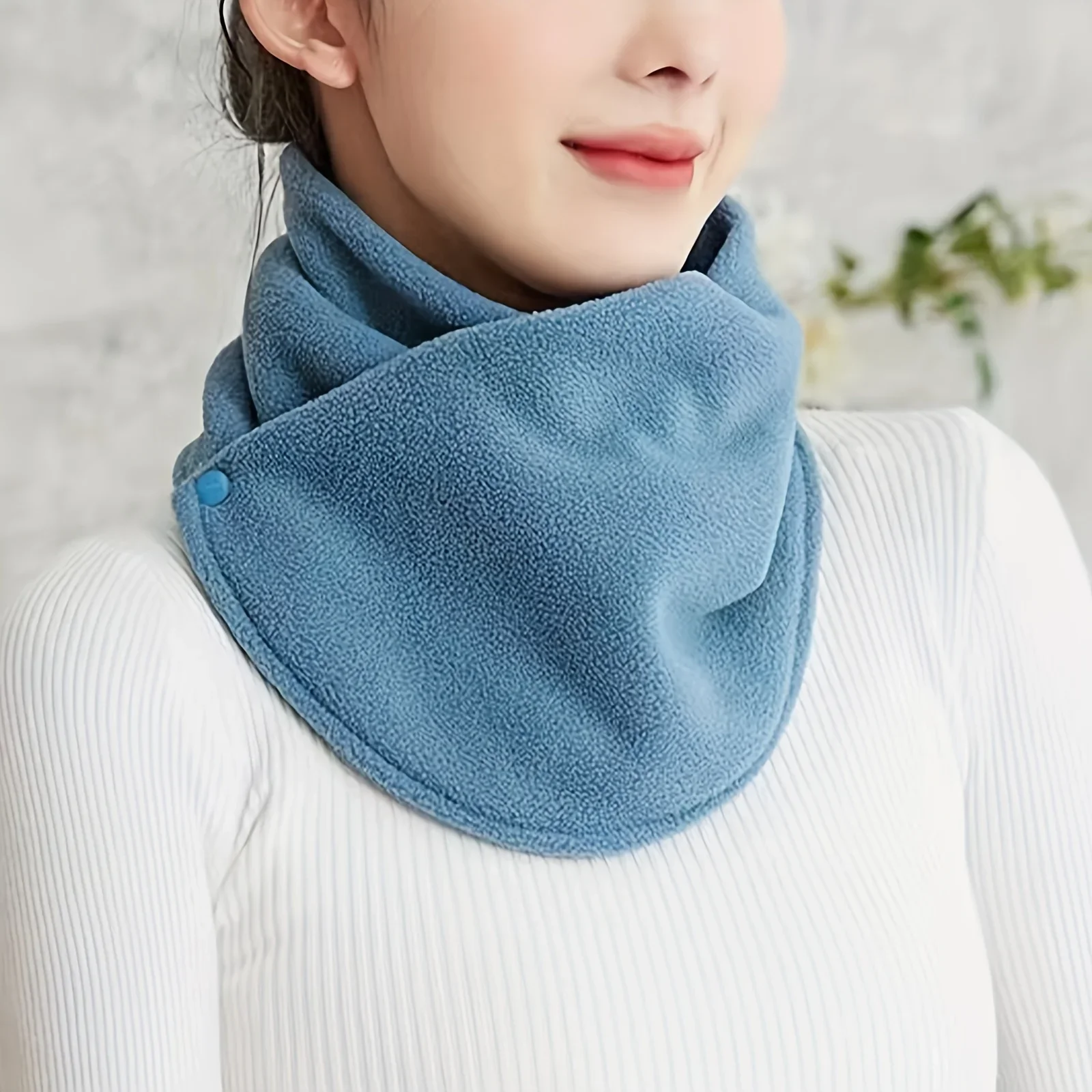 Classic Solid Color Snap Neck  - Neck Gaiter Fleece ulasan dan harga