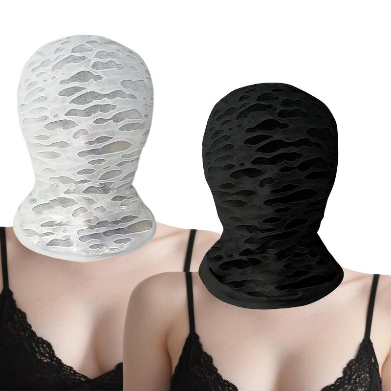 New Punk Distressed Ripped Fac - Balaclava Ski Mask ulasan dan harga