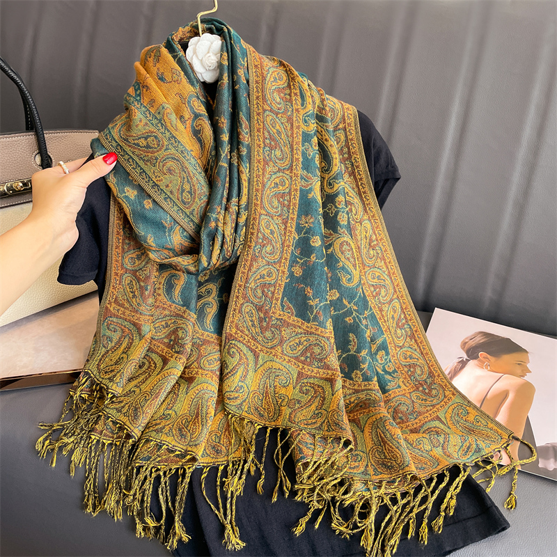 Tassel Blanket Design Thick Pa - Cashmere Pashmina Wrap ulasan dan harga