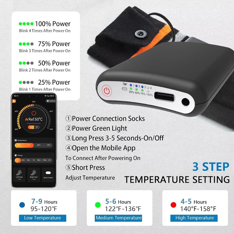 For Winter Heated Glove Insole - Heated Vest Battery ulasan dan harga