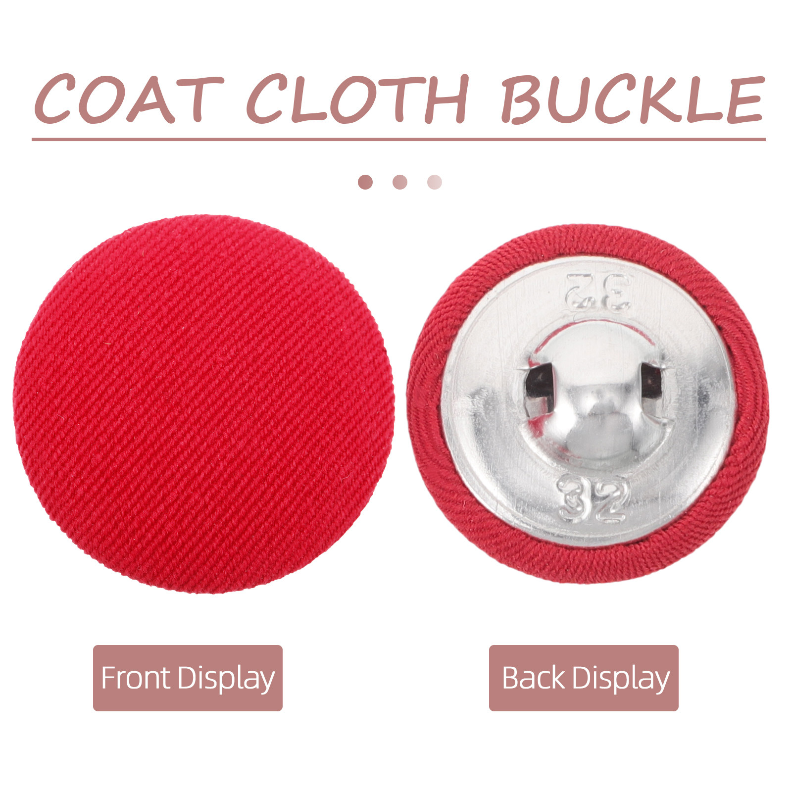 20Pcs Round Cloth Covered Butt - Wool Coat Peacoat ulasan dan harga