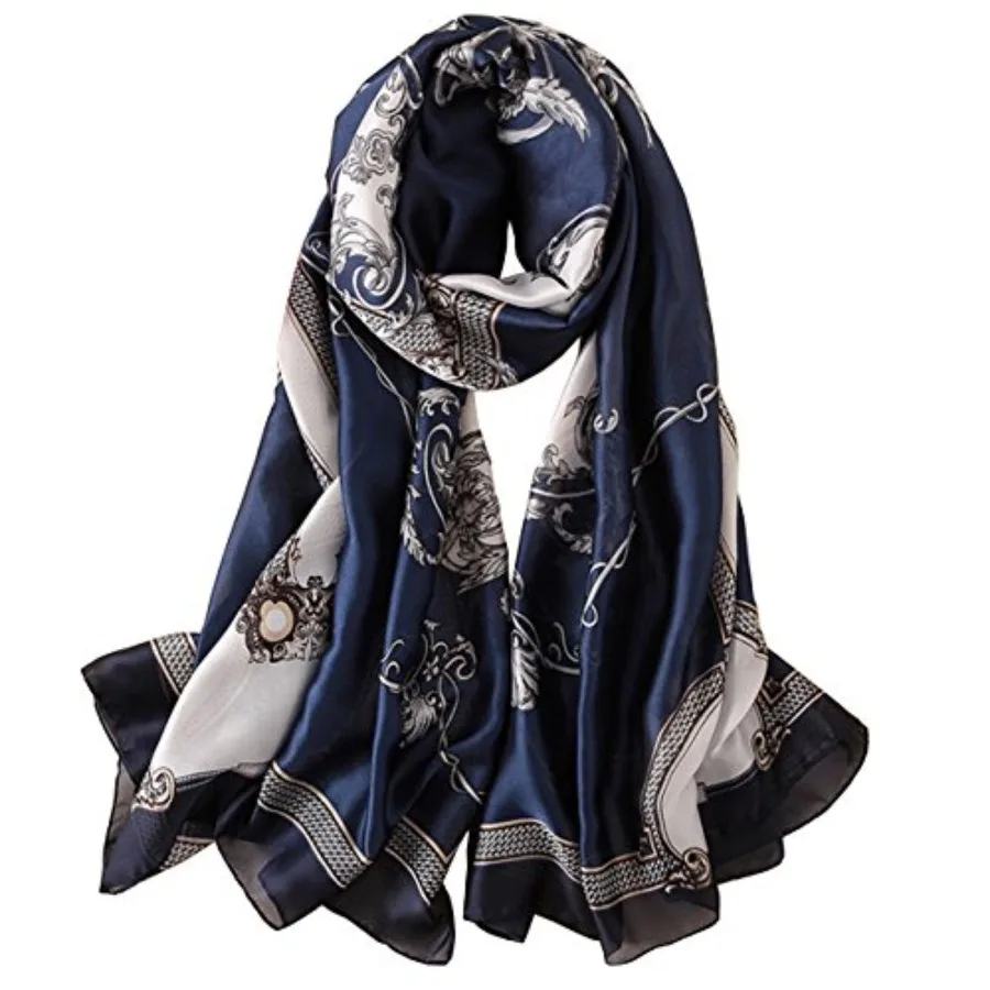 Silk Scarf Mulberry Silk Fashi - Shawl Wrap Winter ulasan dan harga