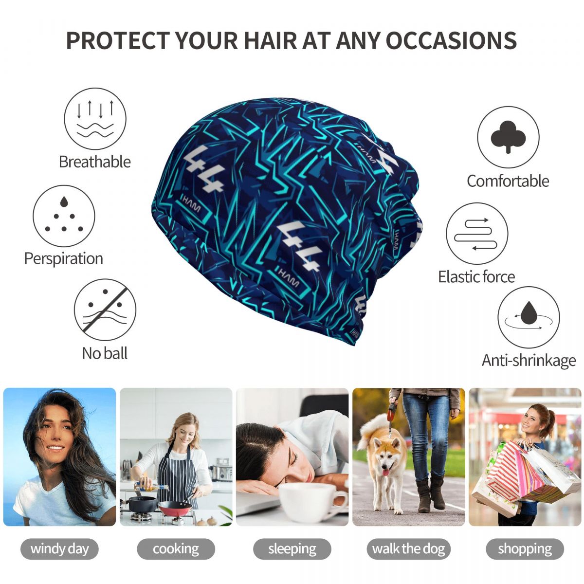 Lewis Hamilton 44 - F1 2024 Ba - Knit Beanie Hat Warm ulasan dan harga