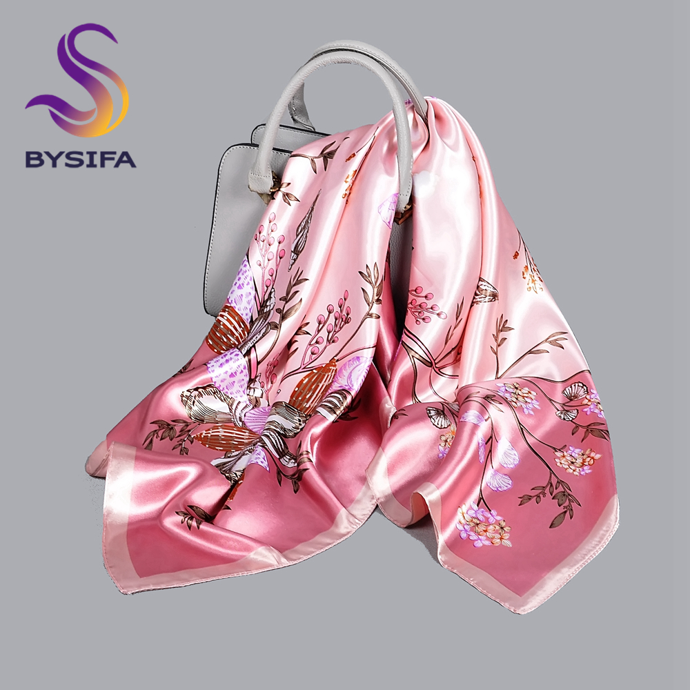 BYSIFA| Pink New Silk Shawl Sc - Shawl Wrap Winter ulasan dan harga