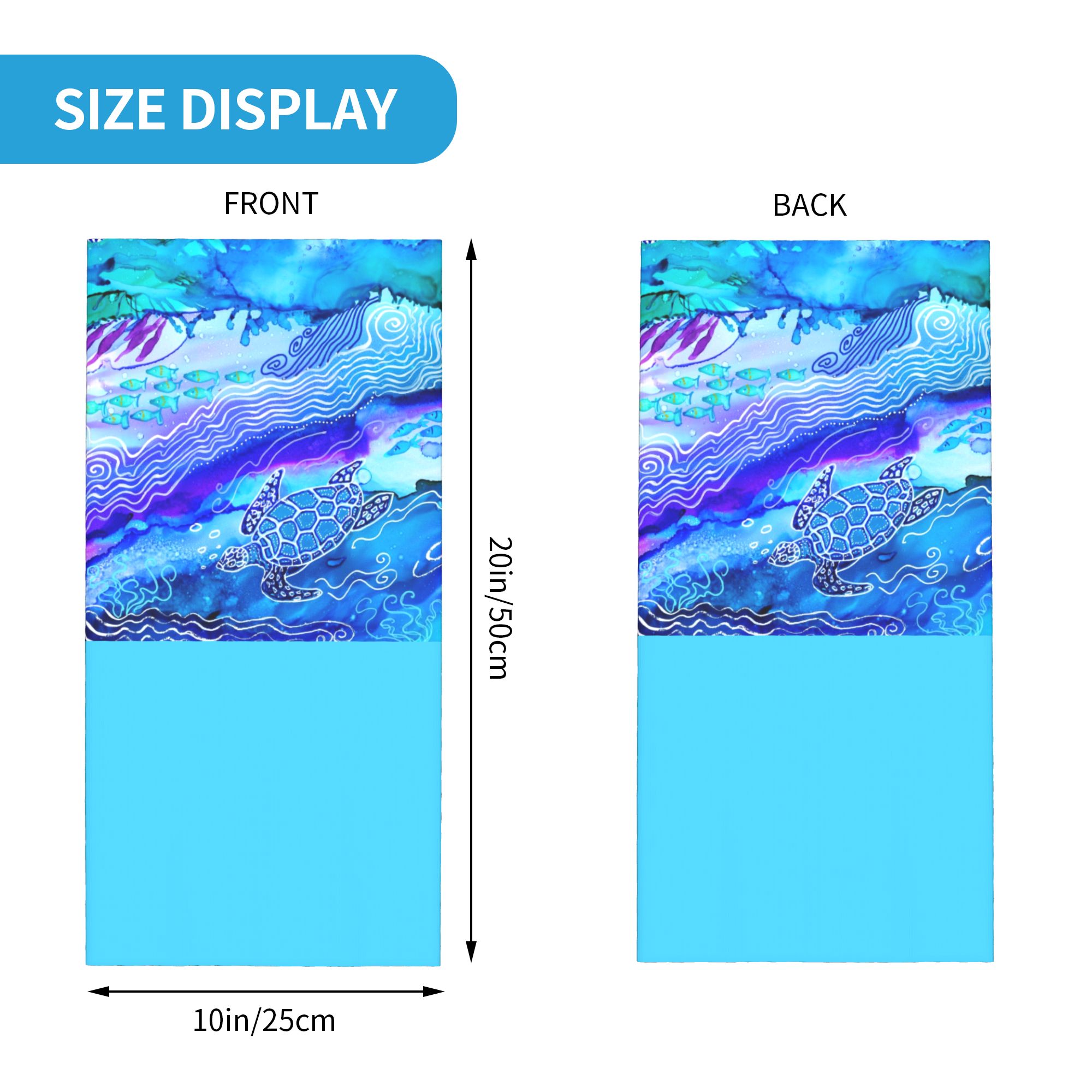 Custom Ocean Turtle Dive Winte - Neck Gaiter Fleece ulasan dan harga