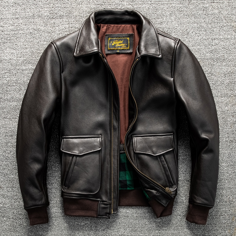Dark Brown Winter Leather Jack - Down Jacket Packable ulasan dan harga