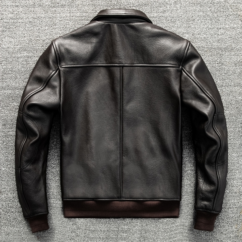 Dark Brown Winter Leather Jack - Down Jacket Packable ulasan dan harga