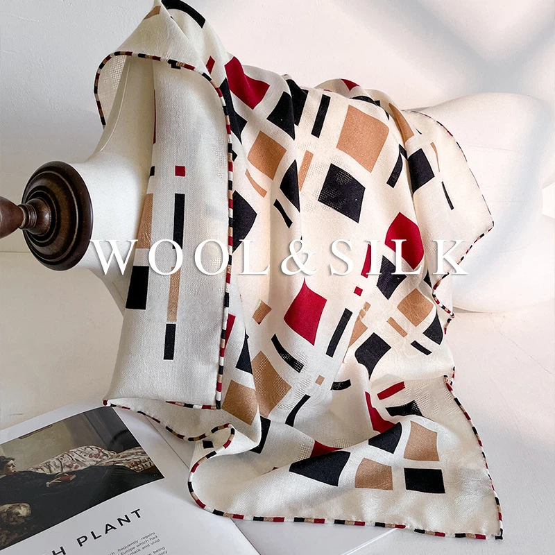 30% Silk 70% Wool Women's Scar - Wool Scarf Men ulasan dan harga