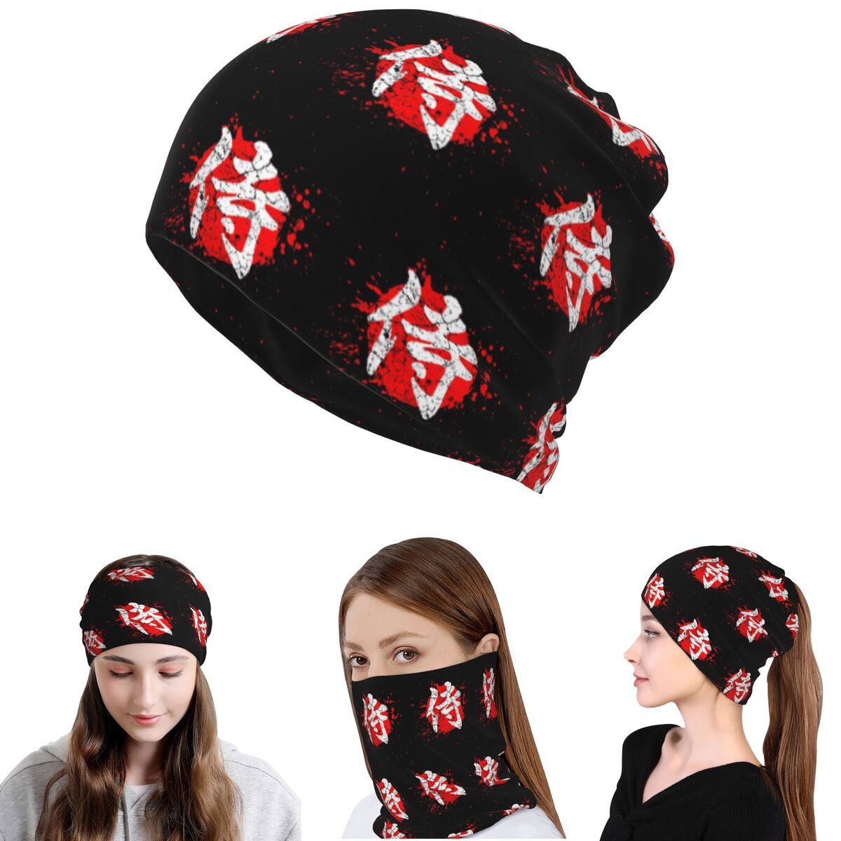 Japanese Bushido Samurai Chara - Knit Beanie Hat Warm ulasan dan harga