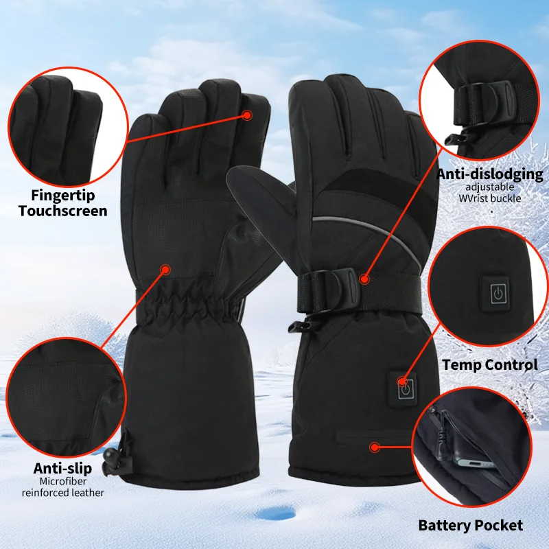 USB Rechargeable Heated Motorc - Touch Screen Gloves ulasan dan harga